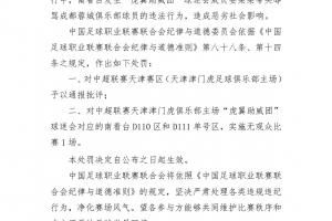 中足聯(lián)官方：對(duì)天津賽區(qū)通報(bào)批評(píng)<div   id=