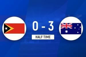 U23亞預(yù)賽：半場(chǎng)-澳大利亞暫3-0東帝汶，澳大利亞輪換7人4分鐘2球
